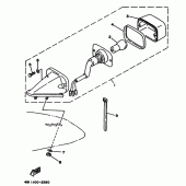 Схема вузла: Задній ліхтар (Стоп сигнал) Yamaha WR200R