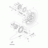 Схема вузла: Заднє колесо Yamaha XT660 Tenere