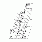 Схема вузла: Вилка передньої осі Yamaha XP500 T-MAX