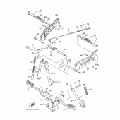 Схема вузла: Підніжки та Підставка Yamaha YBR125