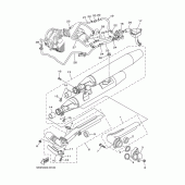 Схема узла: Выхлопная система Yamaha XVS1100 Drag Star Classic