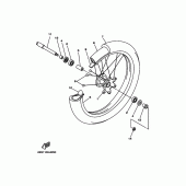 Схема узла: Переднее колесо Yamaha YZ250 YZ250