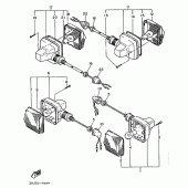 Схема узла: Поворотники Yamaha XT600 XT600