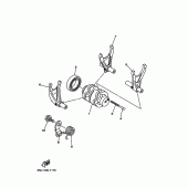 Схема узла: Копирный вал и Вилки Yamaha WR250 WR250F