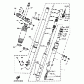 Схема вузла: Вилка передньої осі Yamaha TT250R TT-R