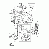 Схема вузла: Паливний бак Yamaha YZF-R6/YZF600 R6S