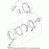 Схема вузла: Фара Yamaha XV1600 Road Star Silverado