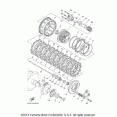Схема вузла: Сцепление Yamaha XV1900 Raider S