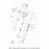 Схема вузла: Вилка передньої осі Yamaha TW200