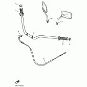 Схема узла: Зеркала и тросики Yamaha FZX750