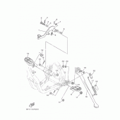 Схема вузла: Підніжки та підставка Yamaha YZ250 YZ250X
