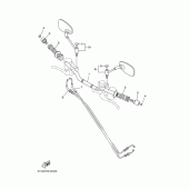 Схема вузла: Кермо та Тросики Yamaha MT01 MT-01