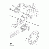 Схема вузла: Задній гальмівний супорт Yamaha WR250 WR250X