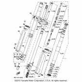 Схема узла: Вилка передней оси Yamaha WR250 WR250Z