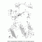 Схема вузла: Радіатор та Патрубок системи охолодження Yamaha XVS1300 V-Star Deluxe