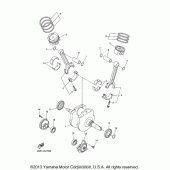 Схема вузла: Колінчастий вал та Поршень Yamaha XVS1300 Stryker
