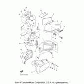 Схема вузла: Бічна кришка Yamaha XVS650 V-Star Silverado