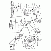 Схема вузла: Електрообладнання 1 Yamaha XT600 XT600