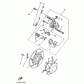 Схема узла: Front brake. caliper Yamaha XV250 Virago
