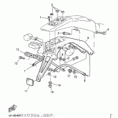 Схема вузла: Кронштейн ліцензійний Yamaha WR400F