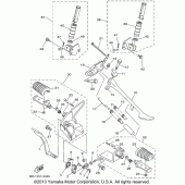 Схема вузла: Підніжки та Підставка Yamaha XVS1100 V-Star Custom