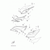 Схема вузла: Бічна кришка Yamaha WR125 WR125R
