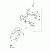 Схема вузла: Переднє гальмо Yamaha XVS950 Midnight Star