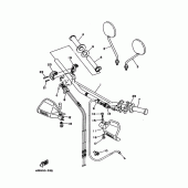 Схема вузла: Кермо та Тросики Yamaha TT250R RAID