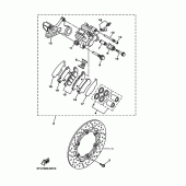 Схема вузла: Задній гальмівний супорт Yamaha MT01 MT-01