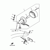 Схема вузла: Задній ліхтар (Стоп сигнал) Yamaha ST225 Bronco