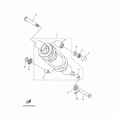 Схема вузла: Задня підвіска Yamaha TW225