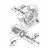 Схема узла: Заднее колесо Yamaha TDM850