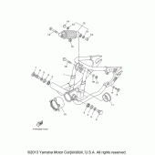 Схема узла: Задний рычаг и Подвеска Yamaha XVS650 V-Star Classic