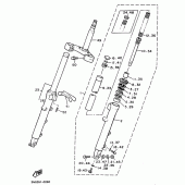 Схема узла: Вилка передней оси Yamaha XJ900 Diversion