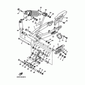 Схема вузла: Задний рычаг и подвеска 2 Yamaha TTR125 TT-R125