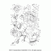 Схема узла: Боковая крышка Yamaha XV1900 Raider S