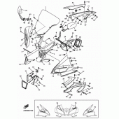 Схема вузла: Облицювальні елементи 1 Yamaha YZF-R6/YZF600 R6