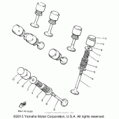 Схема вузла: Клапан Yamaha XVZ1300 Venture Royale