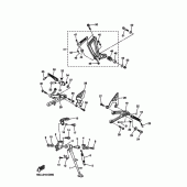 Схема вузла: Підніжки та Підставка Yamaha YZF-R6/ YZF600 R6 RaceBase