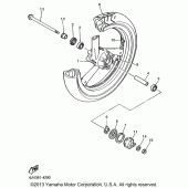 Схема вузла: Переднє колесо Yamaha YZF600R Thundercat