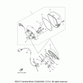 Схема вузла: Задній ліхтар (Стоп-сигнал) Yamaha XV1600 Road Star Silverado