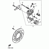 Схема вузла: Задній гальмівний супорт Yamaha XT600 XT600