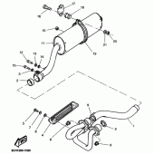 Схема вузла: Вихлопна система Yamaha TT600
