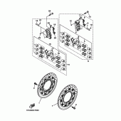 Схема вузла: Переднє гальмо Yamaha MT01 MT-01