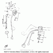 Схема узла: Пульт управления рулевой и Рычаг Yamaha XVZ1300 Venture Royale
