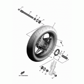 Схема узла: Переднее колесо Yamaha XP530 T-MAX