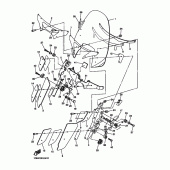 Схема вузла: Облицювальні елементи 1 Yamaha XVZ1300 Royal Star Tour Deluxe