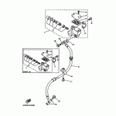 Схема узла: Передний тормозной цилиндр (4HC1,2,3,4,5) Yamaha YP250 Majesty