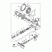 Схема вузла: Вал приводний та редуктор Yamaha VMX12 V-MAX