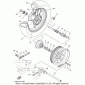 Схема узла: Заднее колесо Yamaha XV1600 Midnight Star